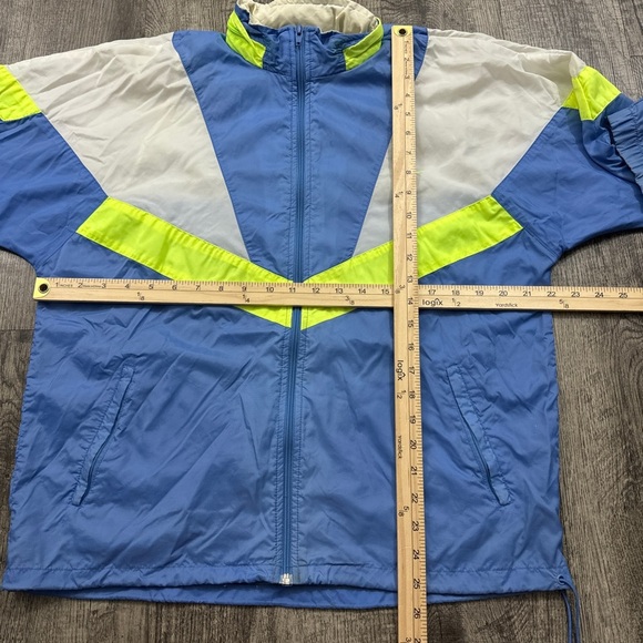 Vintage 90s Nike Neon Windbreaker Nylon Track Jacket - Picture 3 of 8